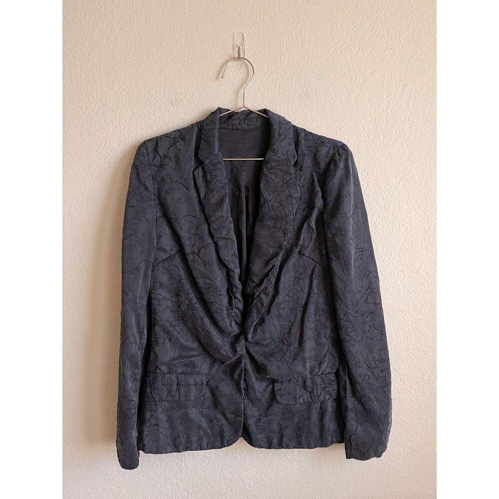 Acne Studios Women's Cindy Crinkle Blazer in Deep Navy Size FR 34/US 2